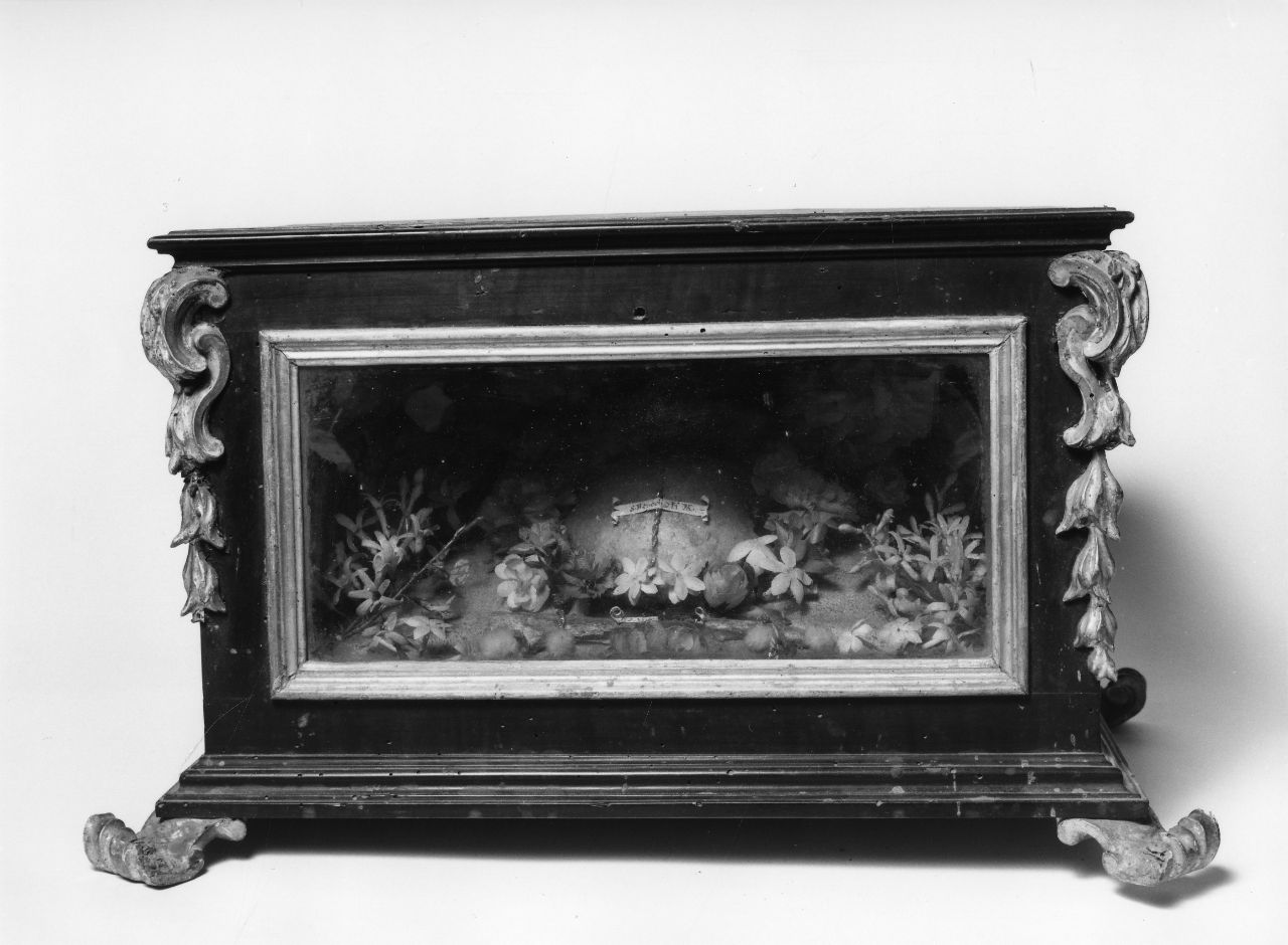reliquiario a teca - a urna - bottega toscana (sec. XVIII)