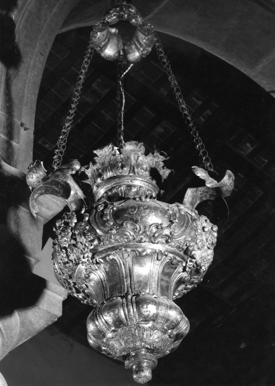 lampada pensile ad anfora - bottega toscana (sec. XVIII)