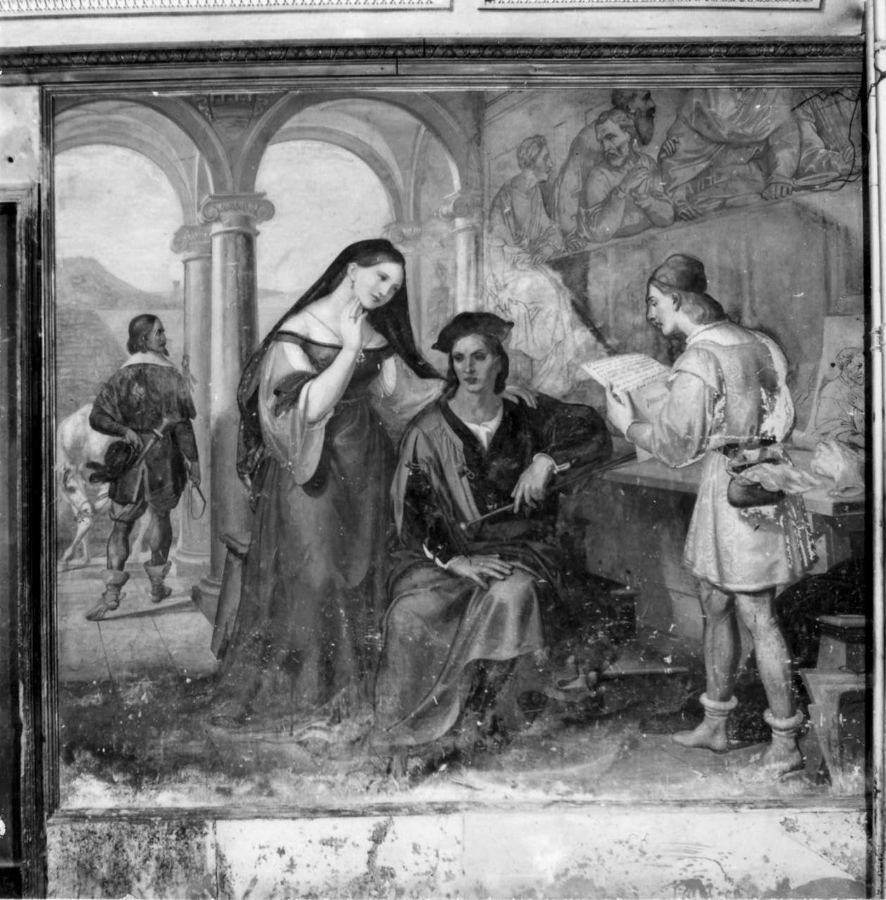 Andrea del Sarto che riceve una lettera di Francesco I (dipinto) di Martellini Gasparo (sec. XIX)