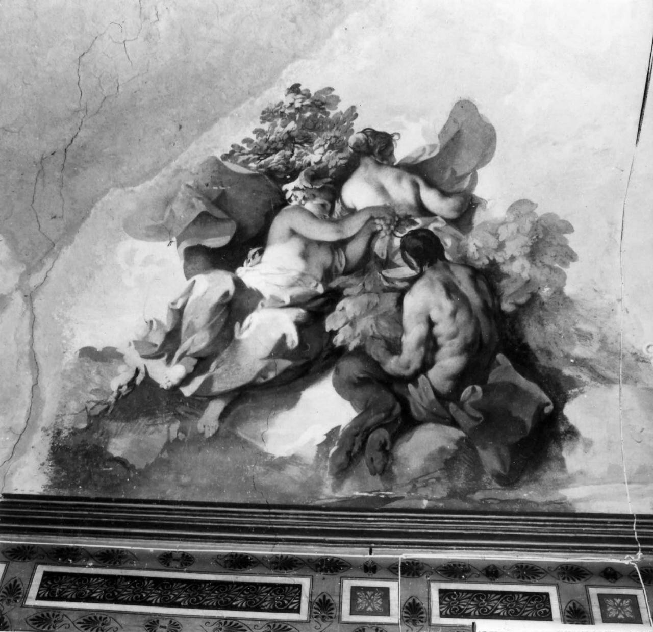 trionfo di Bacco (decorazione pittorica) di Ferretti Giovanni Domenico (sec. XVIII)