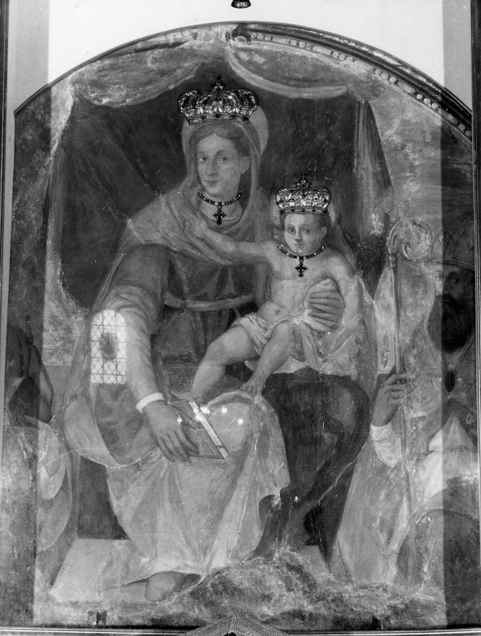 Madonna in trono con Bambino (dipinto) - ambito toscano (sec. XVI)