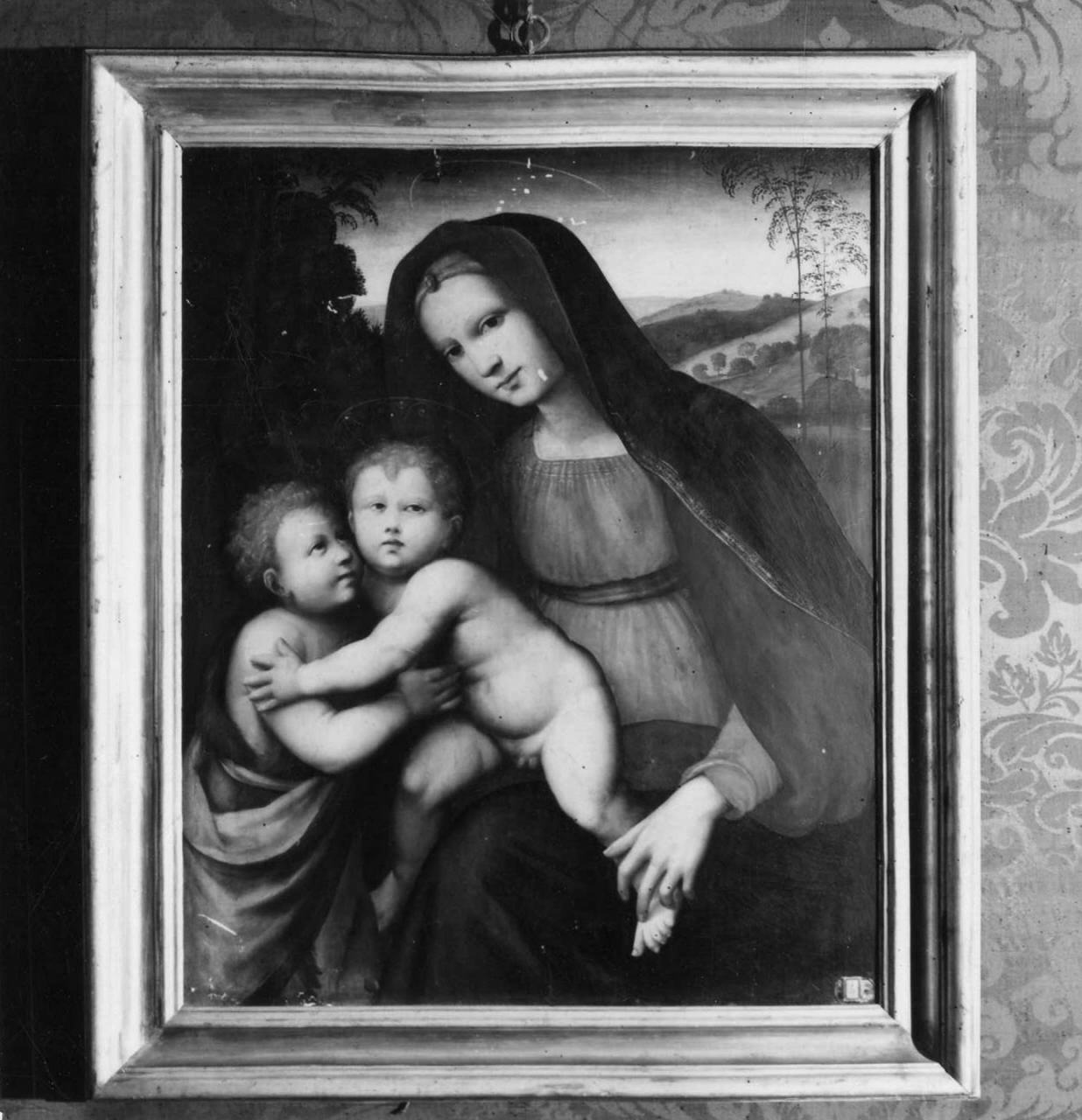 Madonna con Bambino e San Giovannino (dipinto) di Antonio del Ceraiolo (attribuito) (sec. XVI)