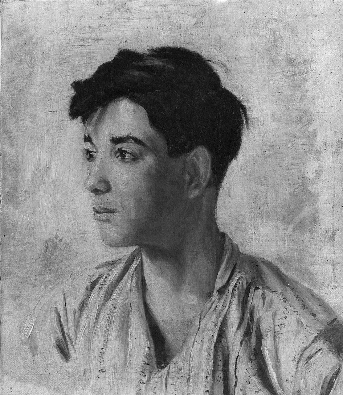 busto di giovane (dipinto) - ambito italiano (prima metà sec. XX)