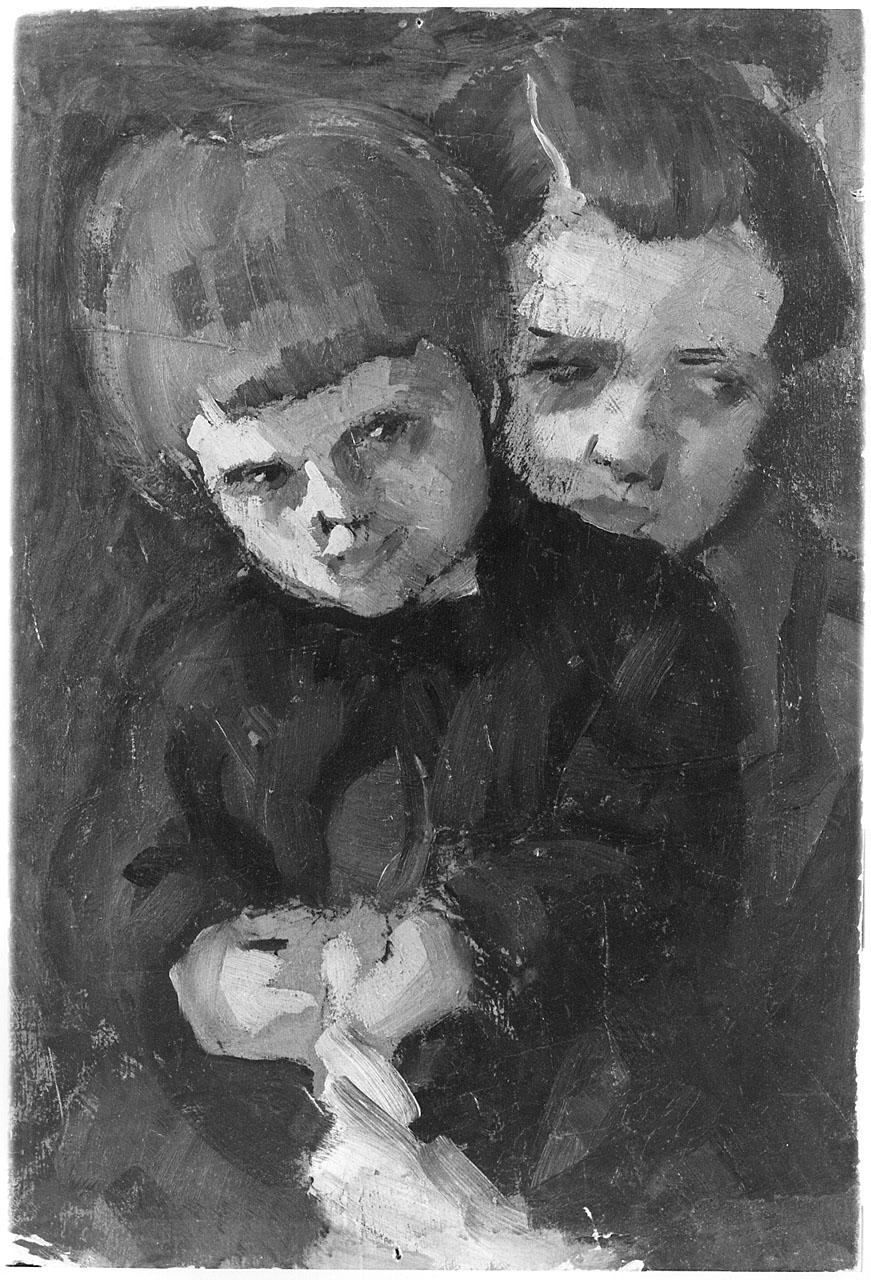 figura femminile con bambino (dipinto) di Ferrazzi Ferruccio (sec. XX)