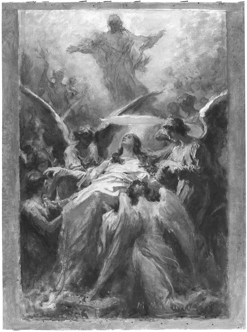 incoronazione di Maria Vergine (dipinto) di Celentano Bernardo (sec. XIX)