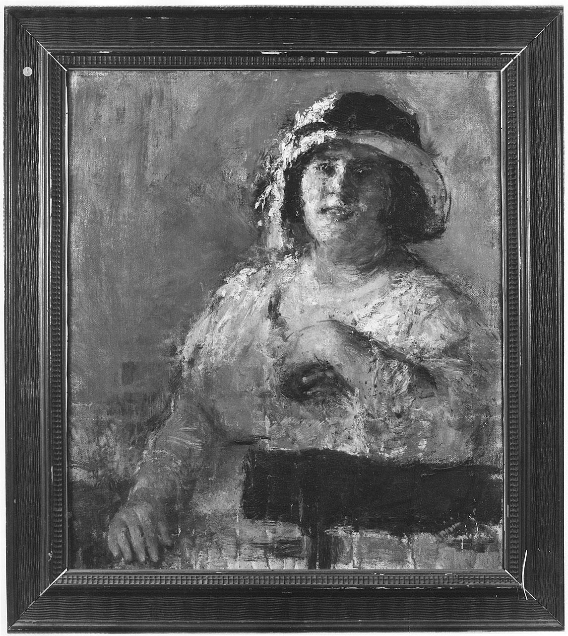 ritratto di donna (dipinto) di Mancini Antonio (sec. XX)