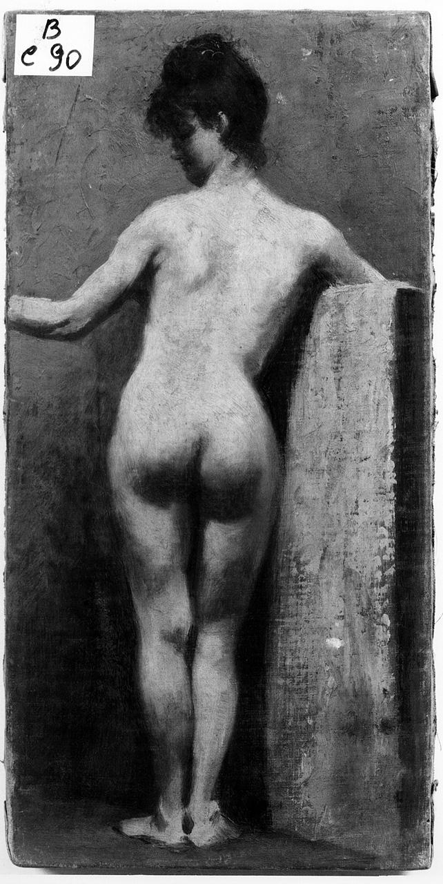 figura femminile nuda (dipinto) - ambito romano (seconda metà sec. XIX)