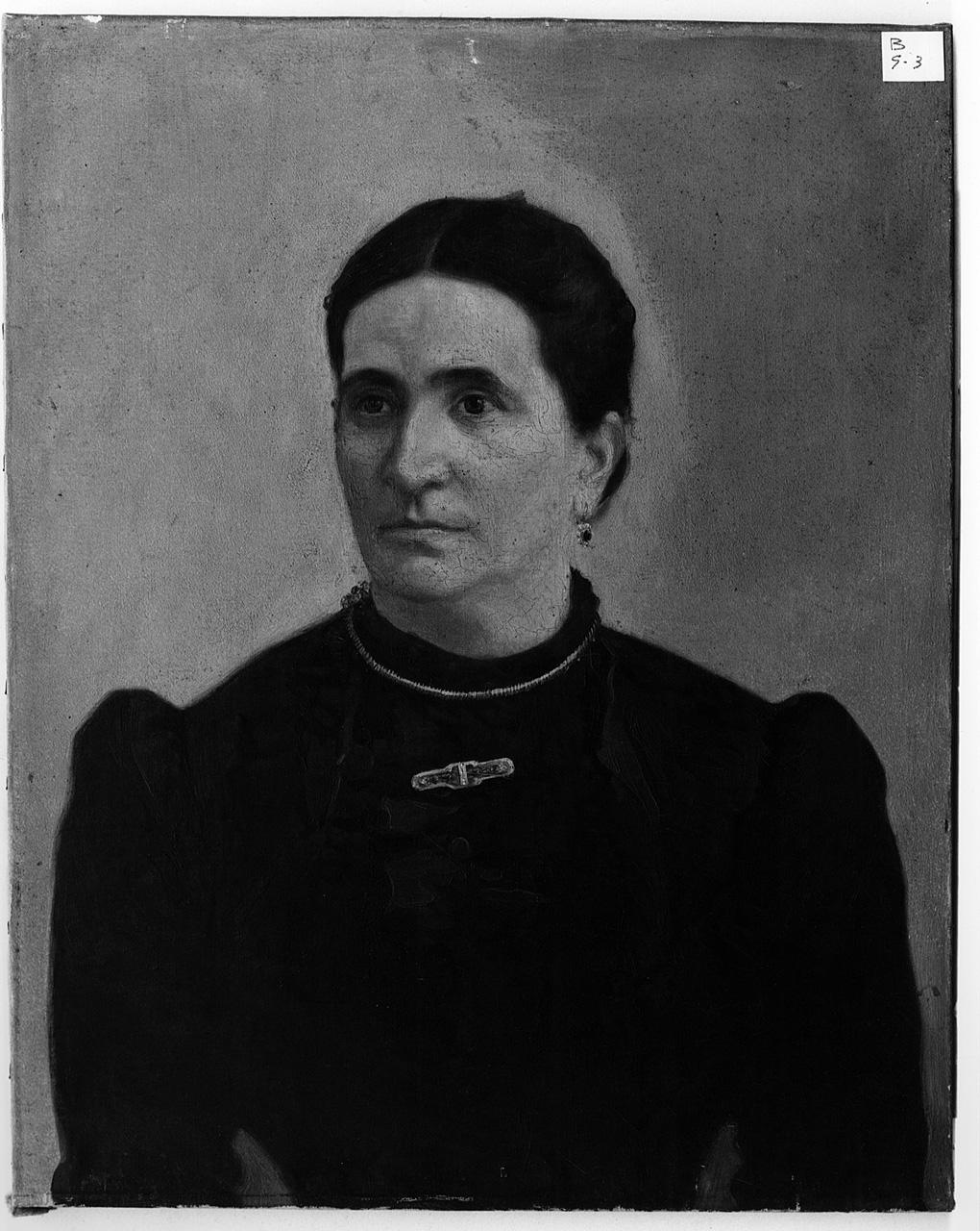 ritratto di donna (dipinto) - ambito romano (seconda metà sec. XIX)