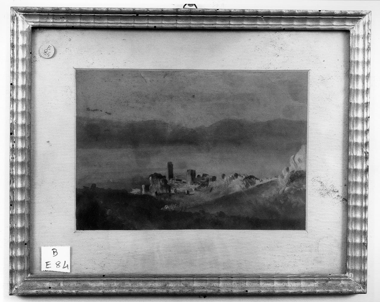 paesaggio con rovine (dipinto) di Castelli Alessandro (seconda metà sec. XIX)