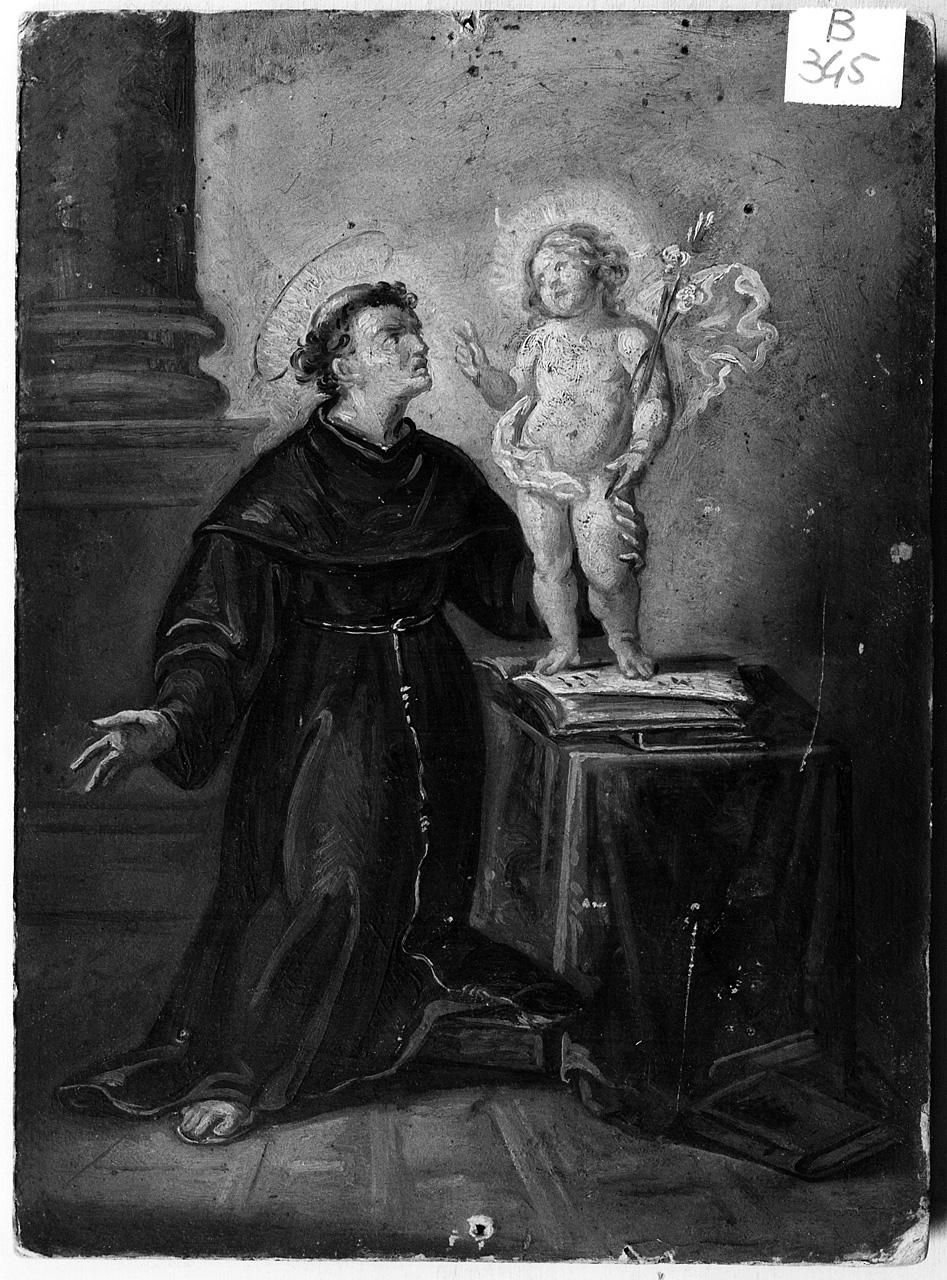 Sant'Antonio da Padova con il bambino (dipinto) - ambito romano (terzo quarto sec. XIX)
