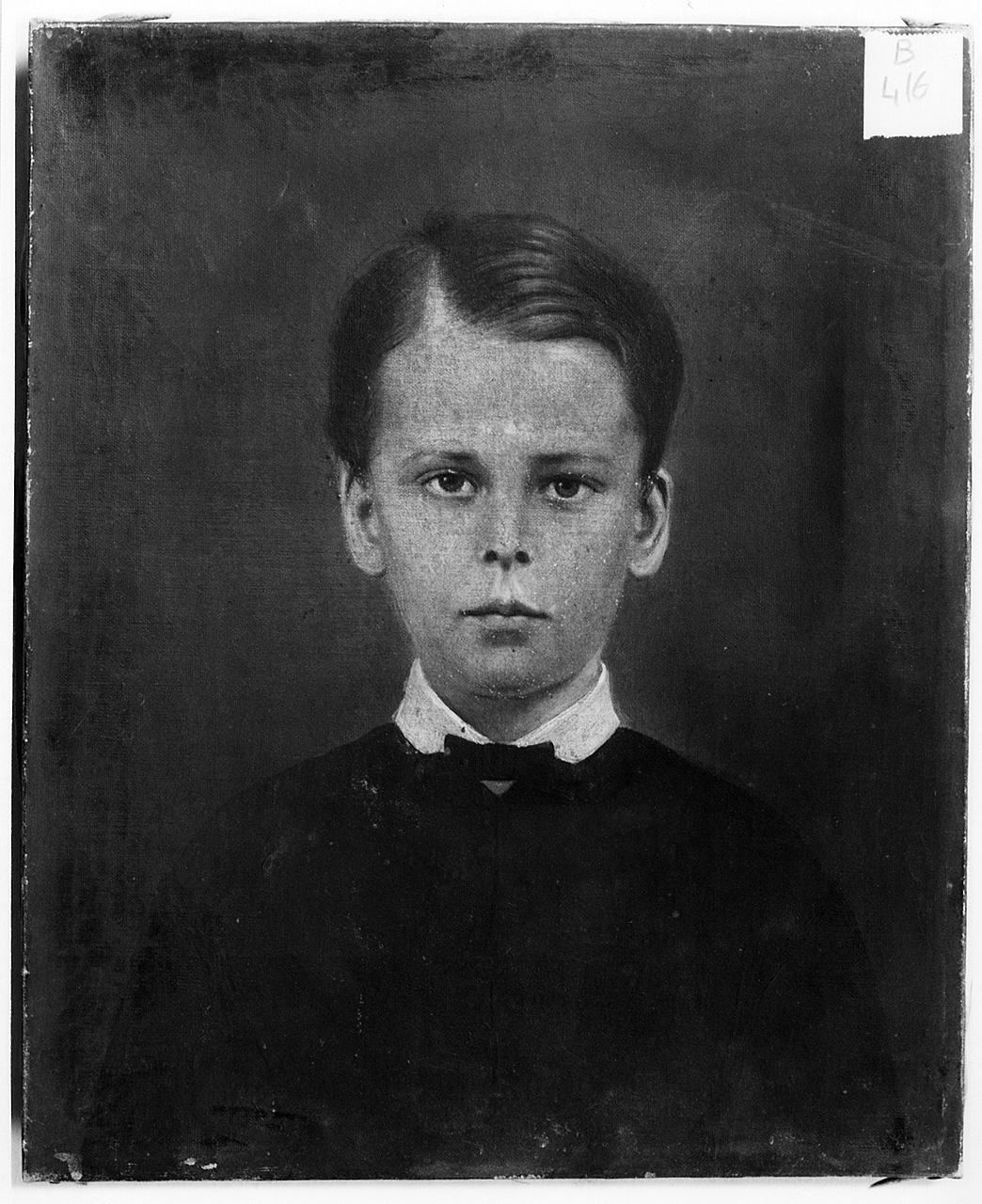 ritratto di bambino (dipinto) - ambito romano (ultimo quarto sec. XIX)