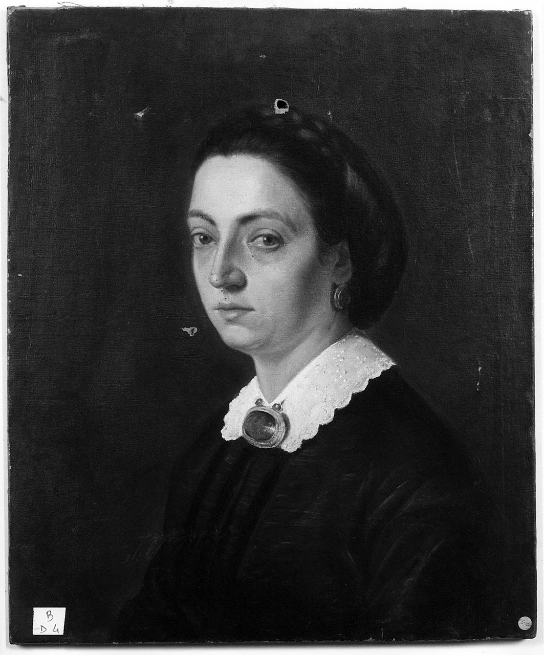 ritratto di donna (dipinto) - ambito toscano (terzo quarto sec. XIX)