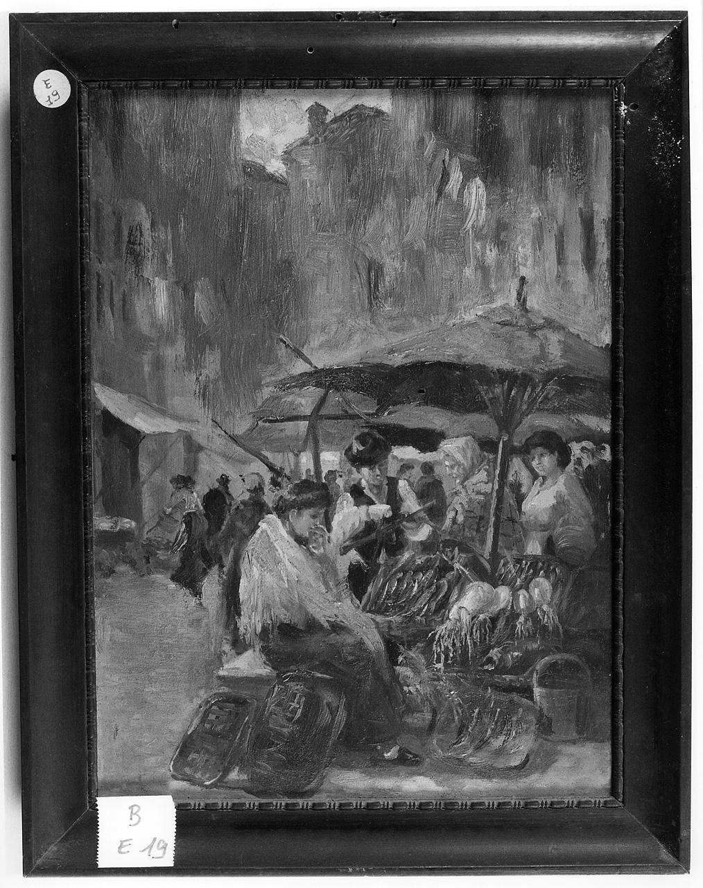 mercato (dipinto) - ambito napoletano (inizio sec. XX)