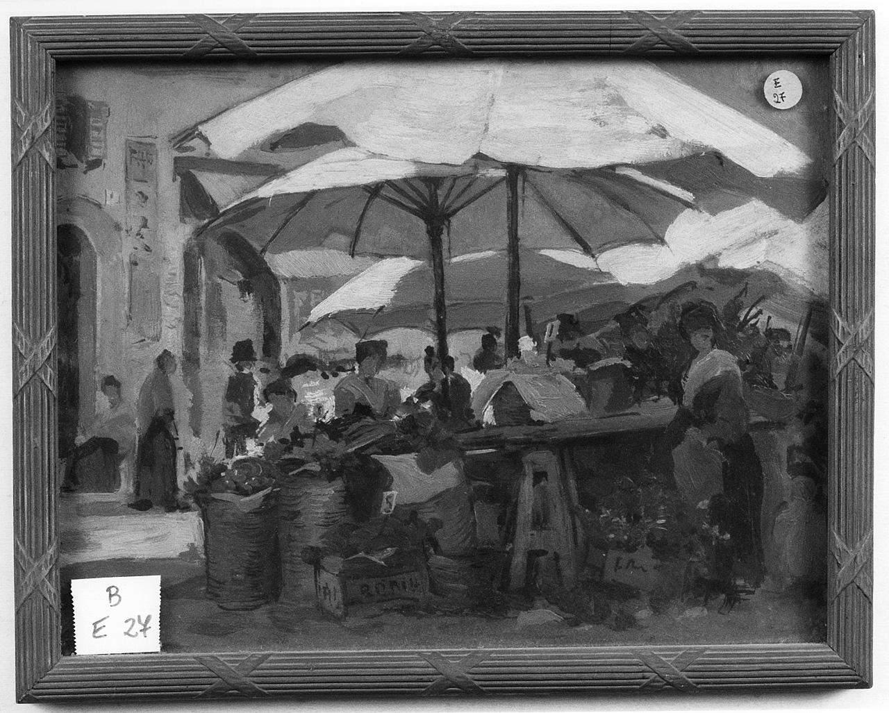 mercato (dipinto) - ambito romano (inizio sec. XX)