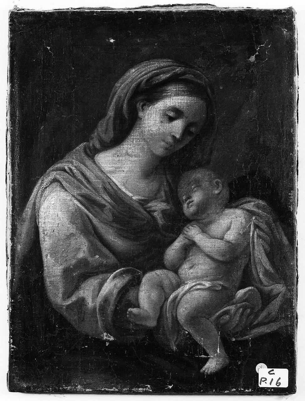 Madonna con Bambino dormiente (dipinto) - ambito romano (seconda metà sec. XVII)