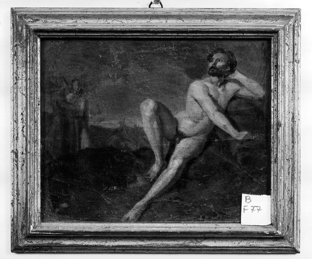 giovane nudo (dipinto) - ambito romano (seconda metà sec. XIX)