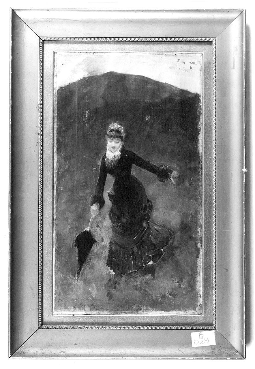 figura femminile (dipinto) - ambito napoletano (seconda metà sec. XIX)