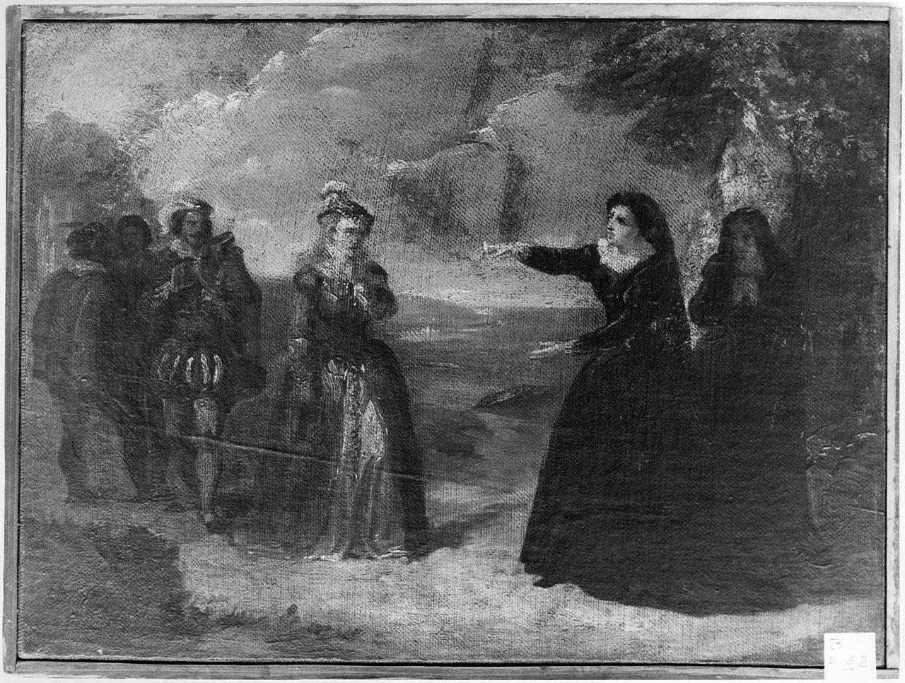 scena campestre con figure (dipinto) - ambito romano (seconda metà sec. XIX)