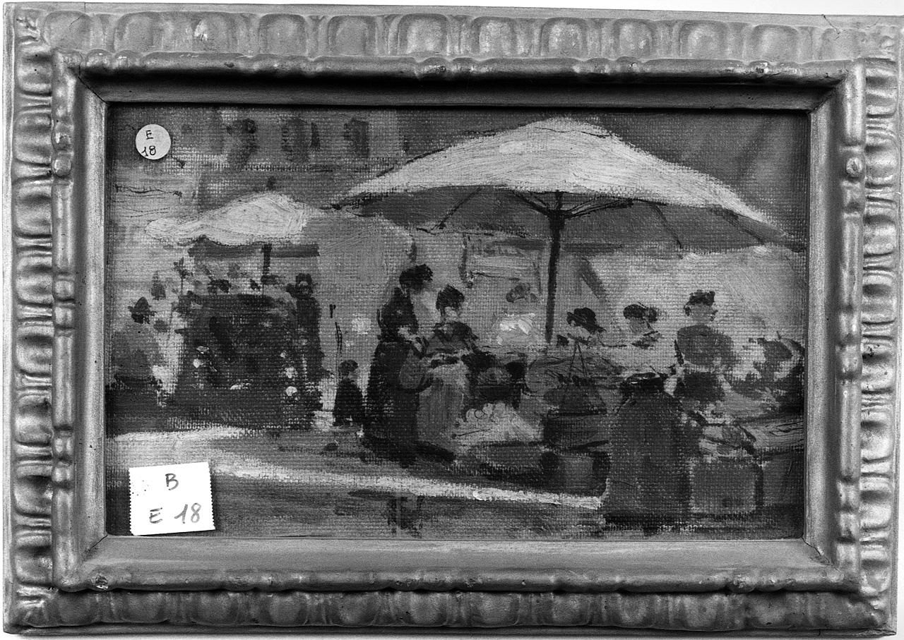 mercato (dipinto) - ambito romano (inizio sec. XX)