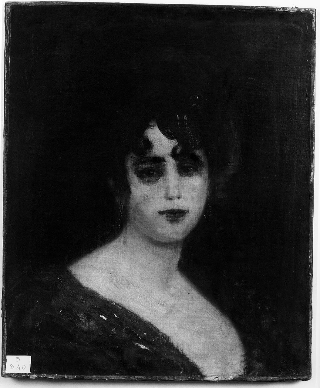 ritratto di donna (dipinto) - ambito romano (ultimo quarto sec. XIX)