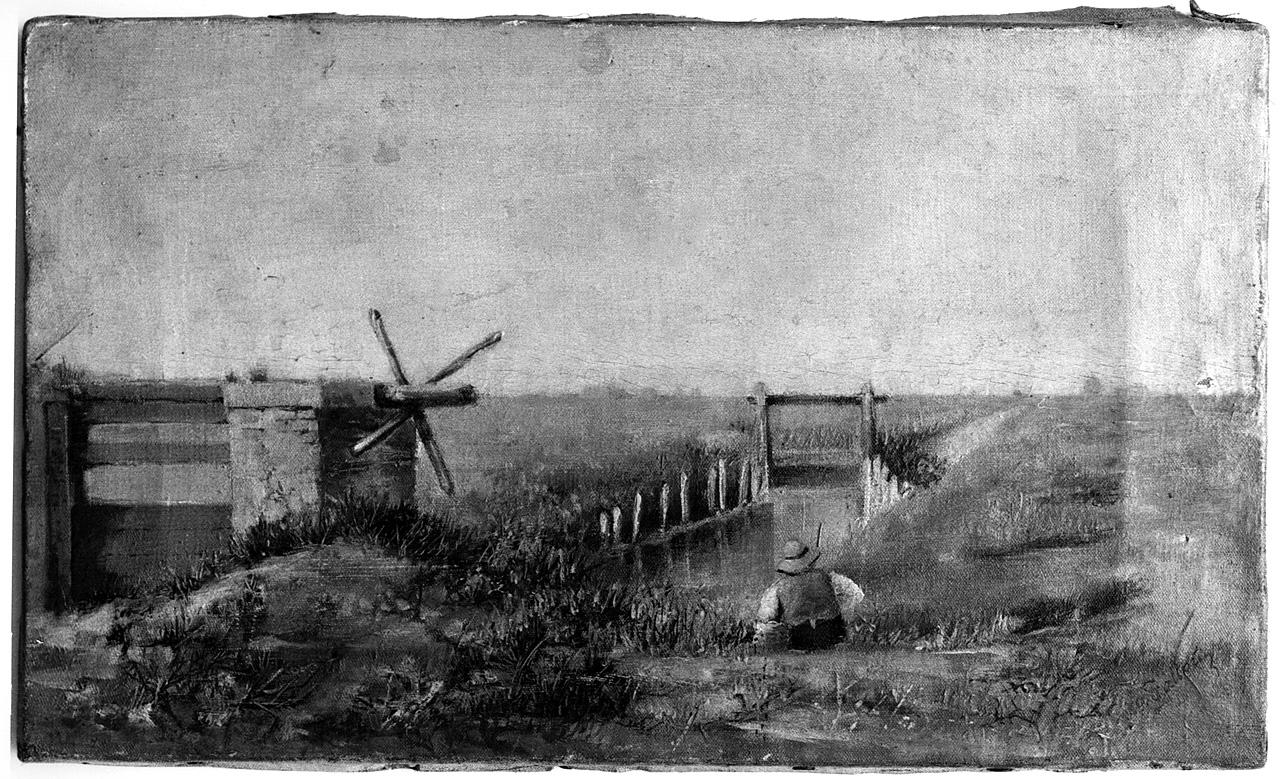 paesaggio (dipinto) - ambito toscano (seconda metà sec. XIX)