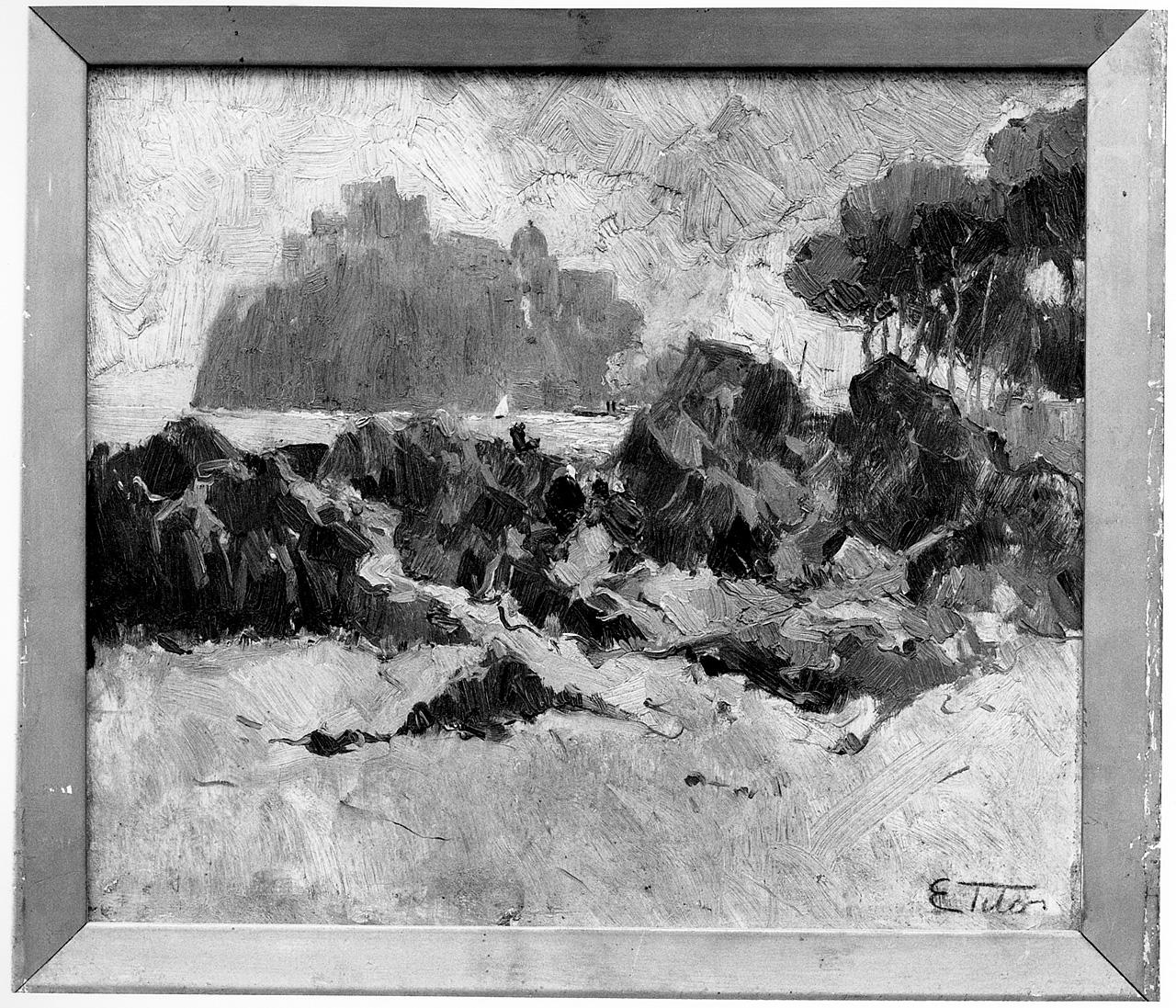 paesaggio montano (dipinto) - ambito romano (inizio sec. XX)