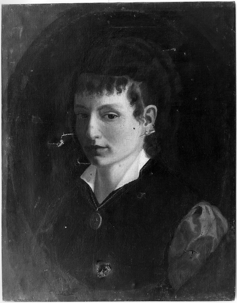 ritratto di donna (dipinto) - ambito romano (terzo quarto sec. XIX)