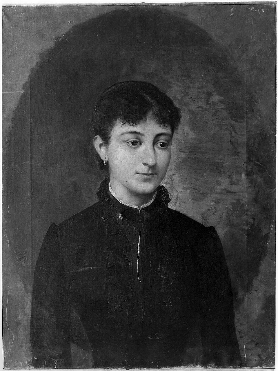 ritratto di donna (dipinto) - ambito romano (ultimo quarto sec. XIX)