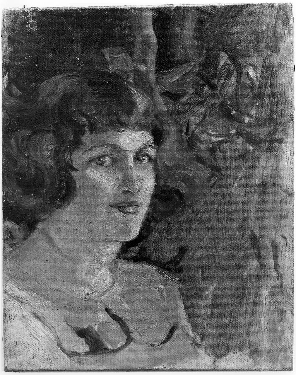 ritratto di donna (dipinto) - ambito romano (primo quarto sec. XX)