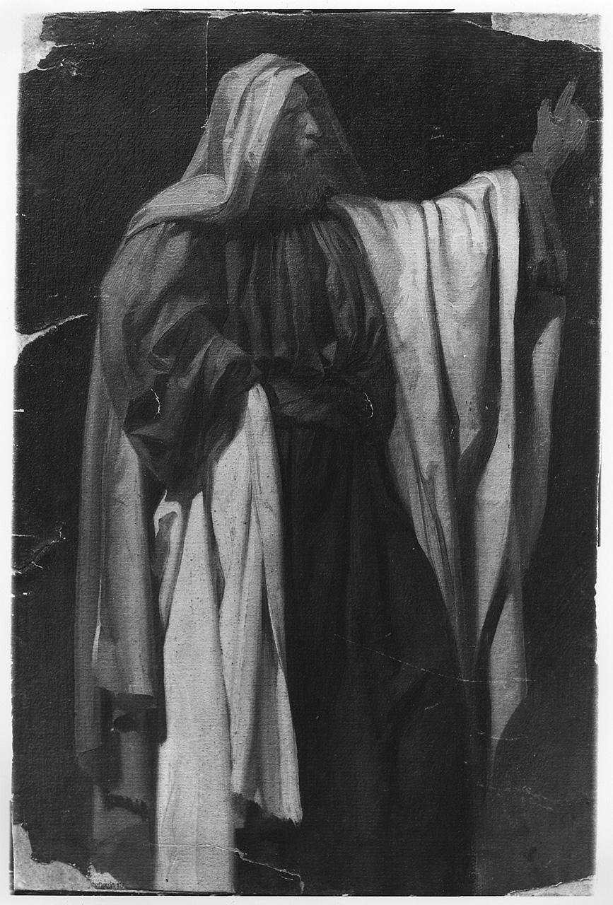 figura maschile tipo del filosofo (dipinto) di Morelli Domenico (seconda metà sec. XIX)