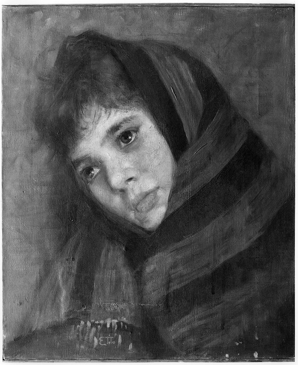 ritratto di donna (dipinto) di Tito Ettore (fine sec. XIX)