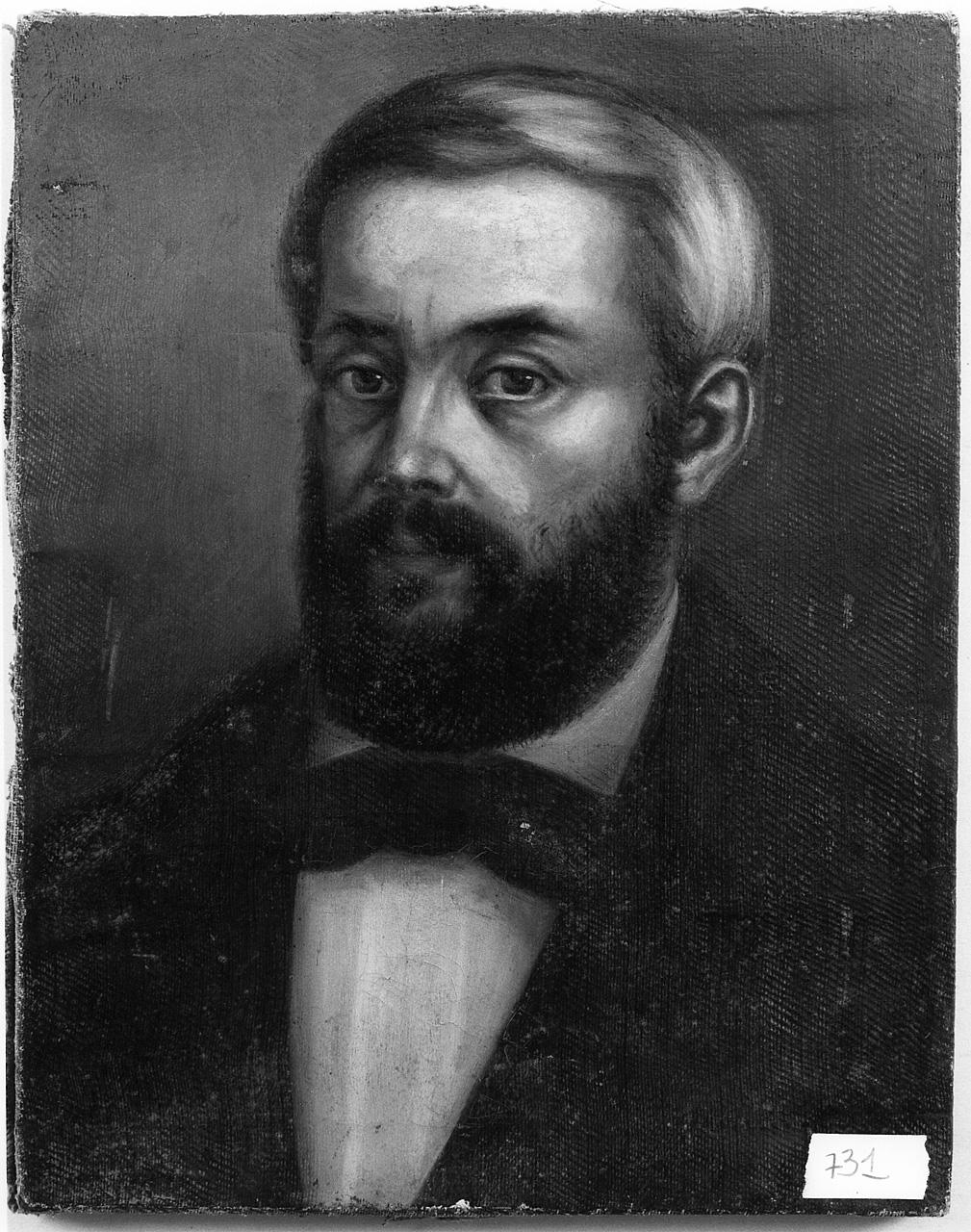 testa d'uomo con barba (dipinto) - ambito romano (fine/inizio secc. XIX/ XX)