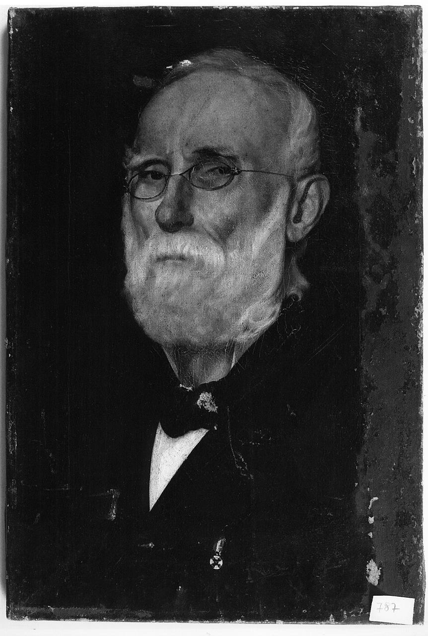 testa d'uomo con barba (dipinto) - ambito romano (seconda metà sec. XIX)