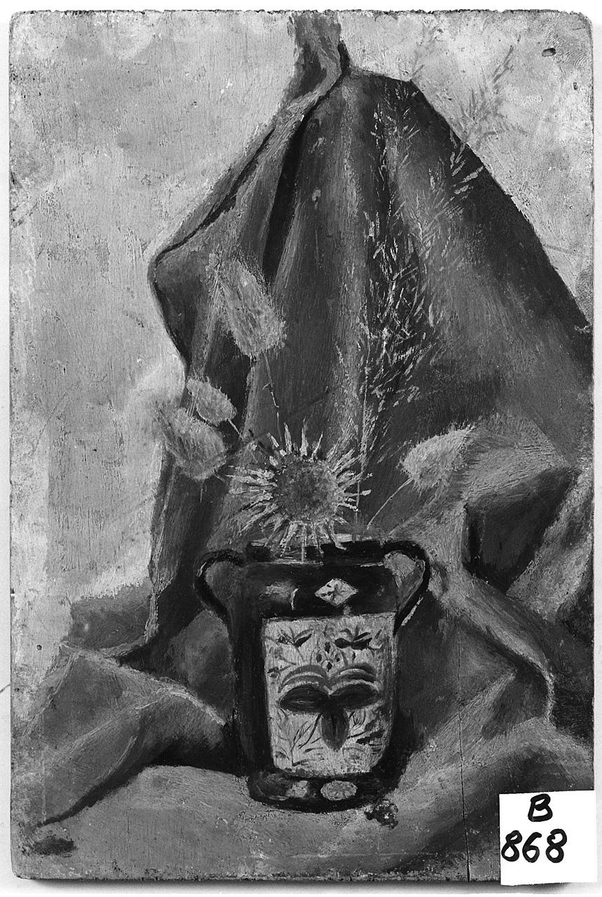 vaso con fiori (dipinto) - ambito romano (primo quarto sec. XX)