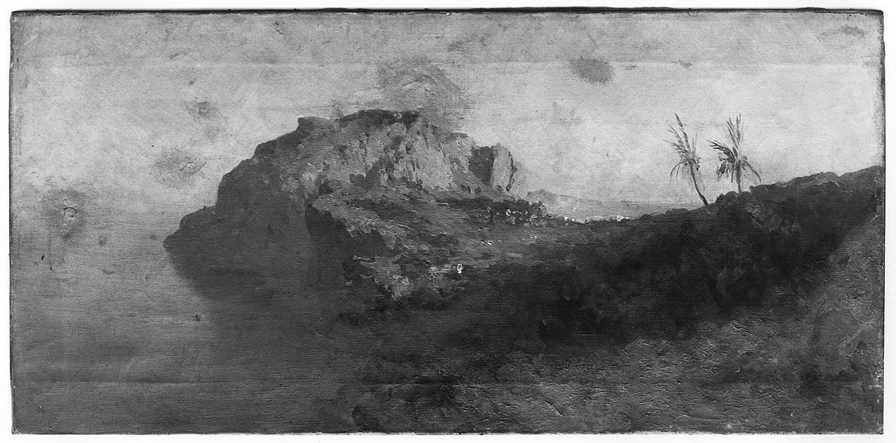 paesaggio marino (dipinto) - ambito napoletano (fine sec. XIX)
