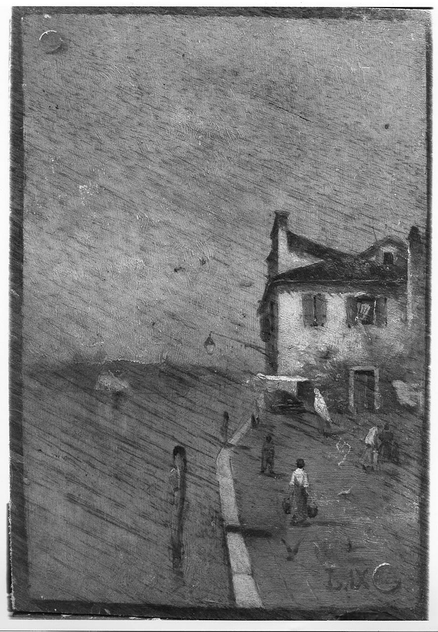 paesaggio lagunare (dipinto) di Nono Luigi (fine sec. XIX)