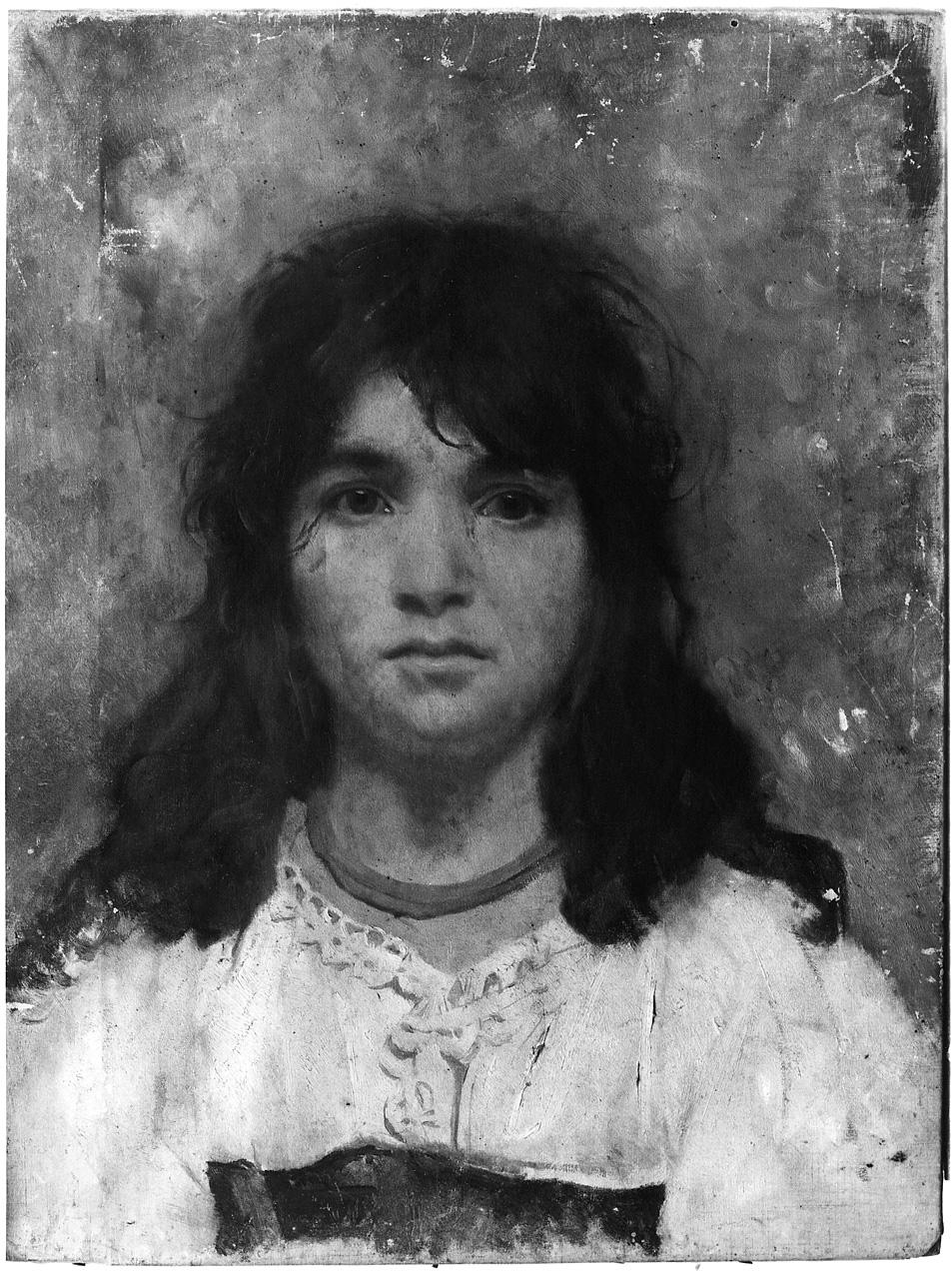 ritratto di donna (dipinto) - ambito romano (seconda metà sec. XIX)