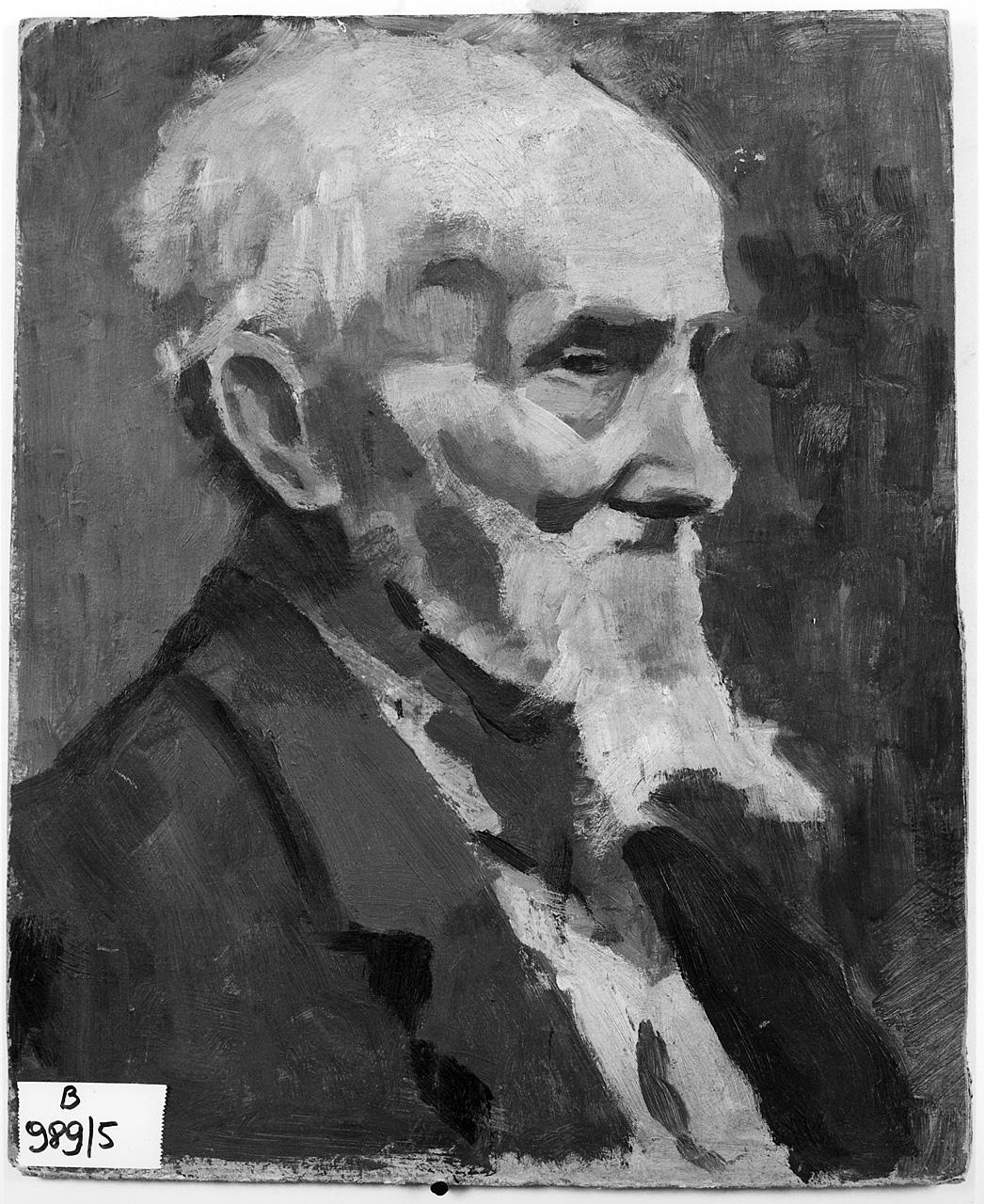 testa d'uomo con barba (dipinto) - ambito romano (ultimo quarto sec. XIX)