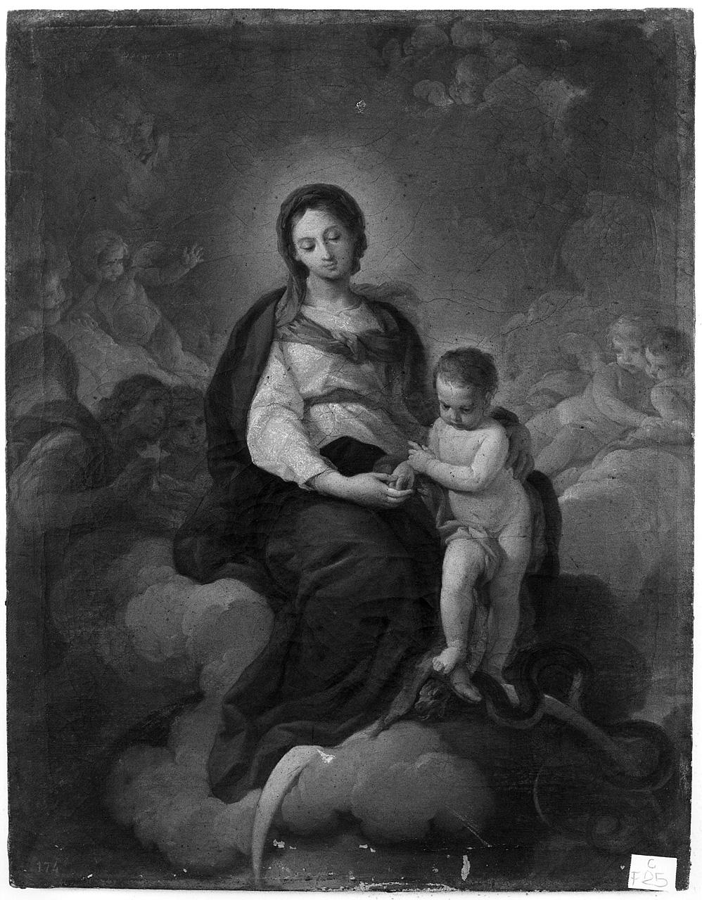 Madonna con Bambino e angeli (dipinto) - ambito romano (prima metà sec. XVIII)