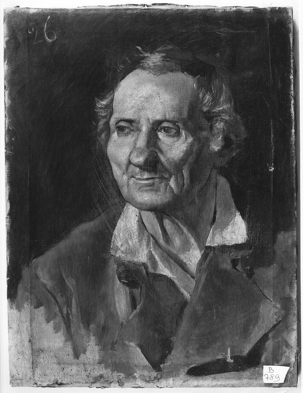 ritratto d'uomo (dipinto) - ambito romano (primo quarto sec. XX)