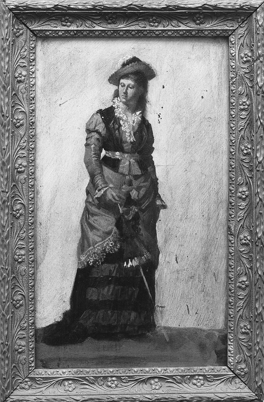 ritratto di donna (dipinto) - ambito romano (ultimo quarto sec. XIX)