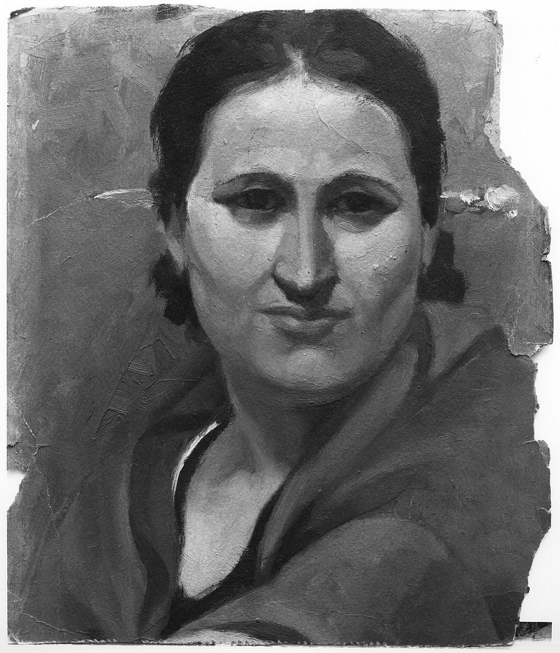 ritratto di donna (dipinto) - ambito romano (primo quarto sec. XX)