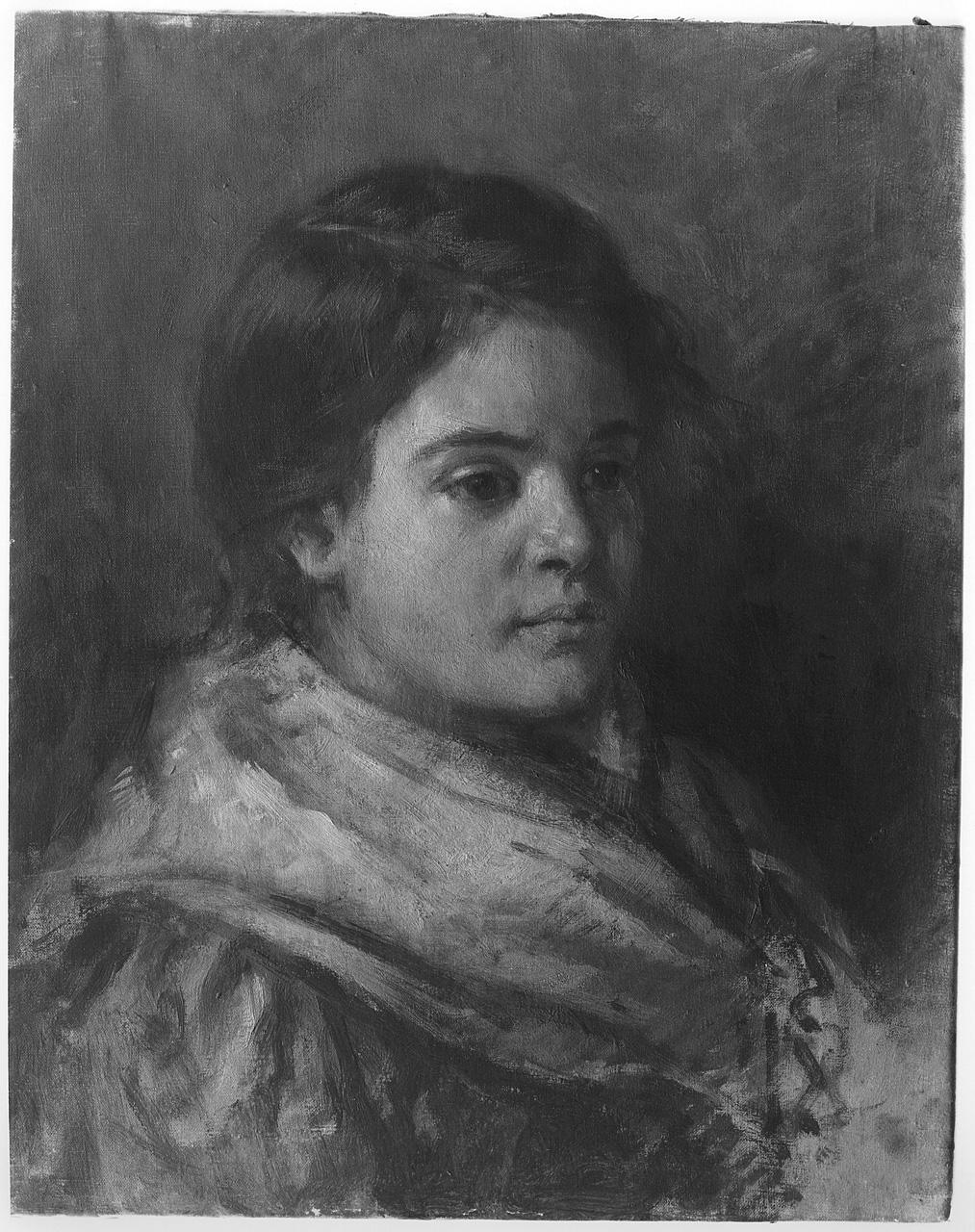 ritratto di donna (dipinto) - ambito napoletano (seconda metà sec. XIX)