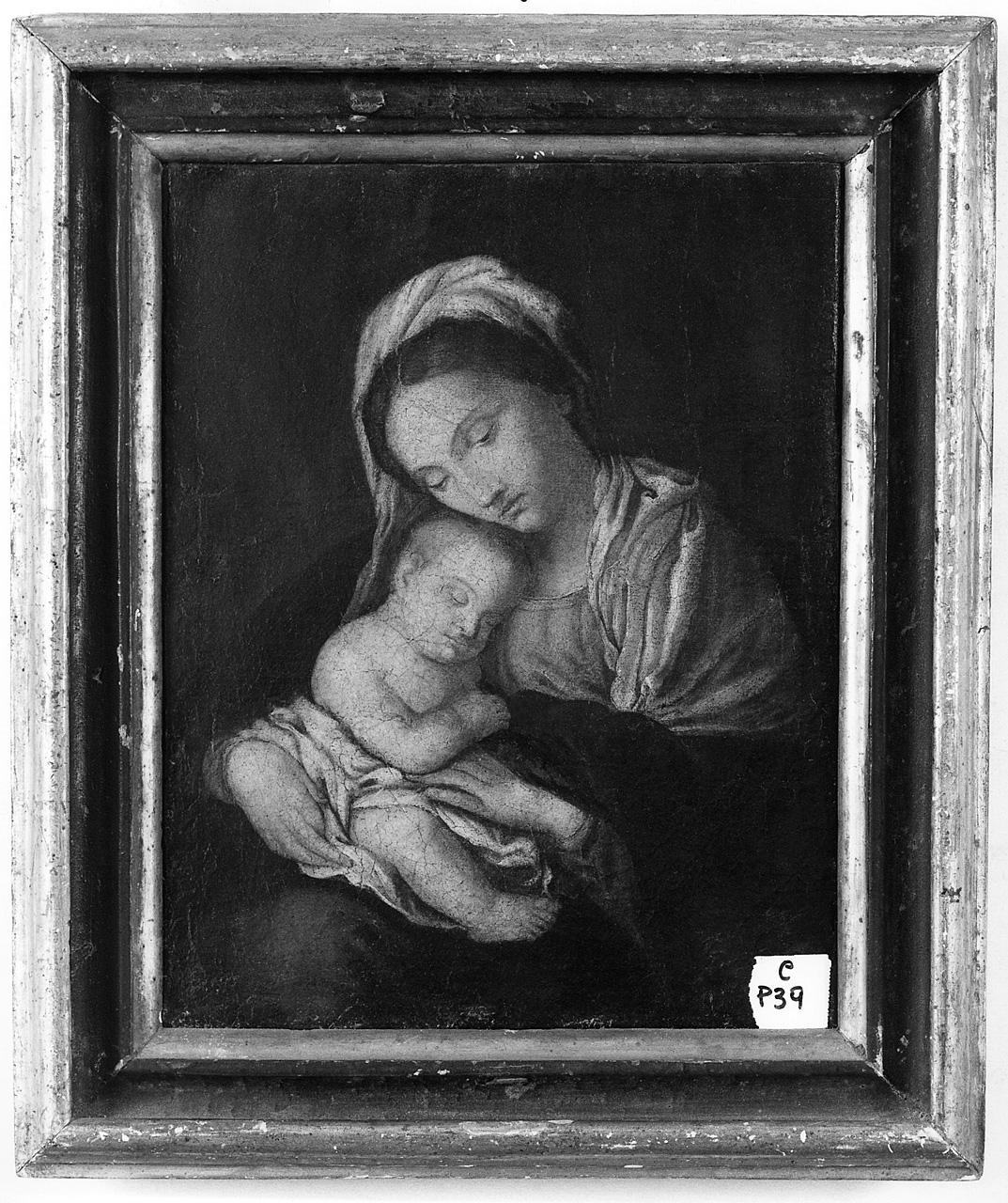 Madonna con Bambino dormiente (dipinto) - ambito romano (seconda metà sec. XVII)