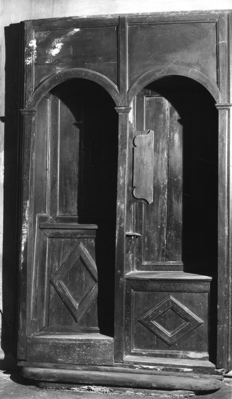 confessionale - bottega toscana (fine/inizio secc. XVI/ XVII)