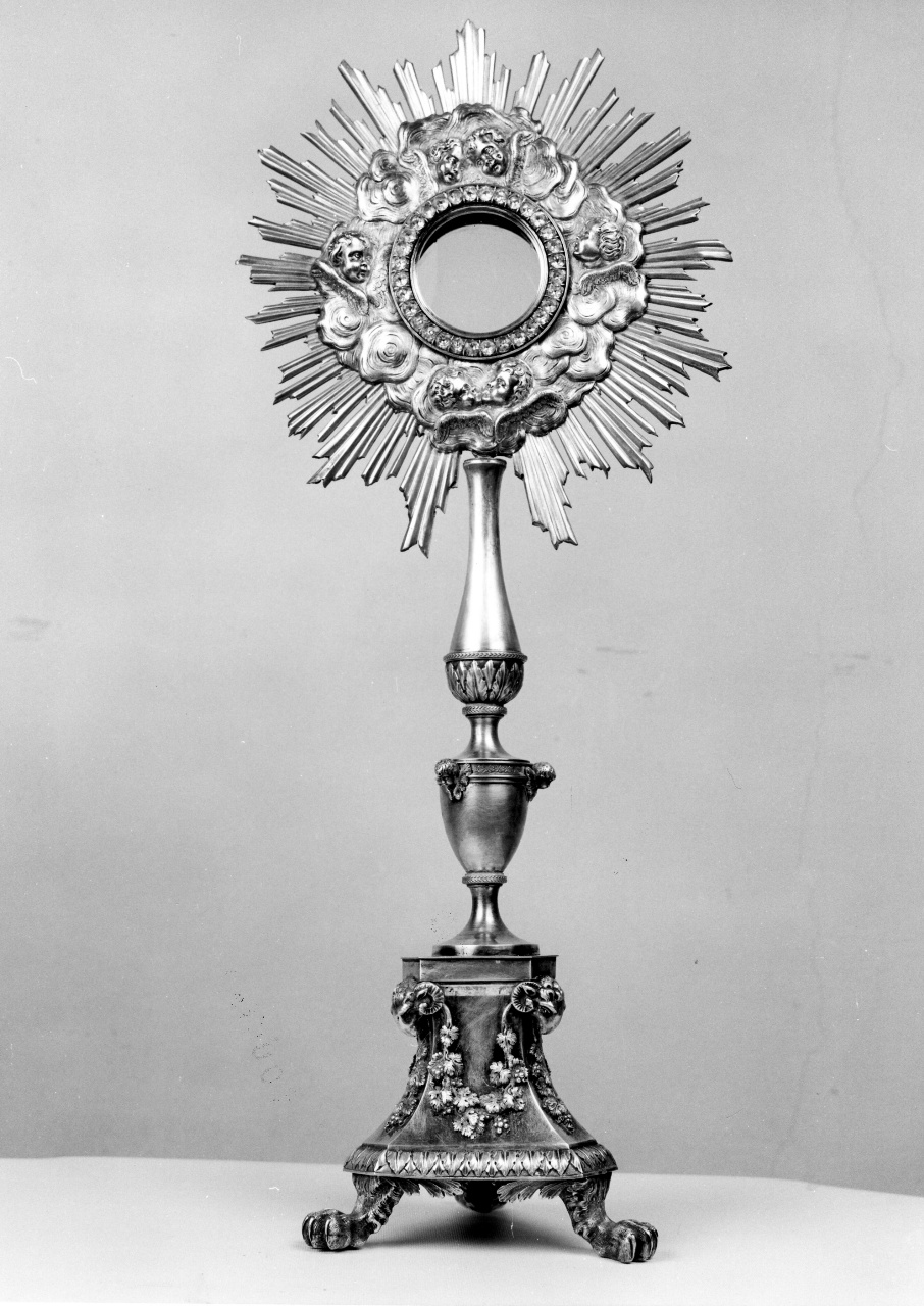 ostensorio - a raggiera - bottega toscana (metà sec. XIX)