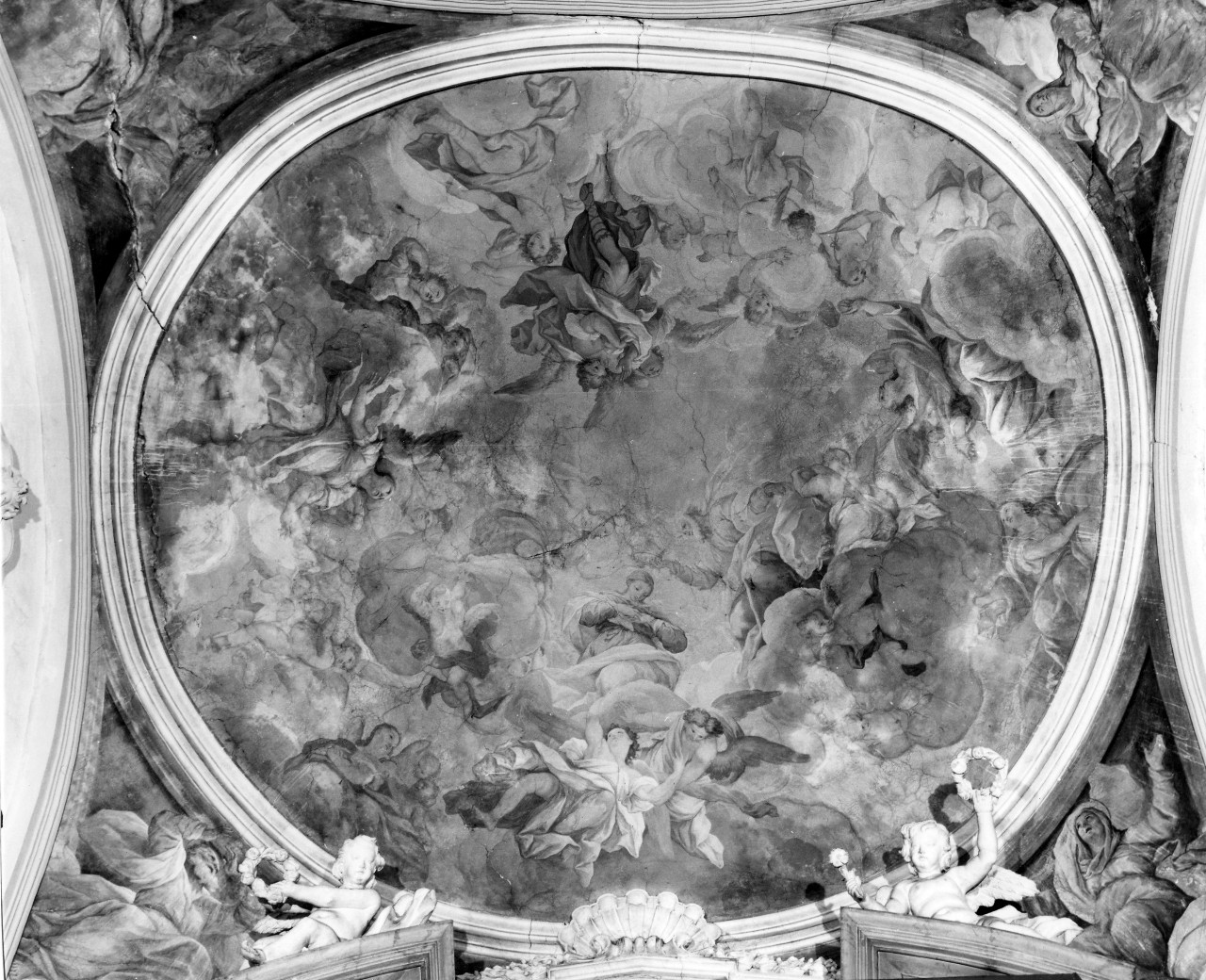 incoronazione di Maria Vergine (dipinto, ciclo) di Nasini Giuseppe Nicola (attribuito) (fine/inizio secc. XVII/ XVIII)