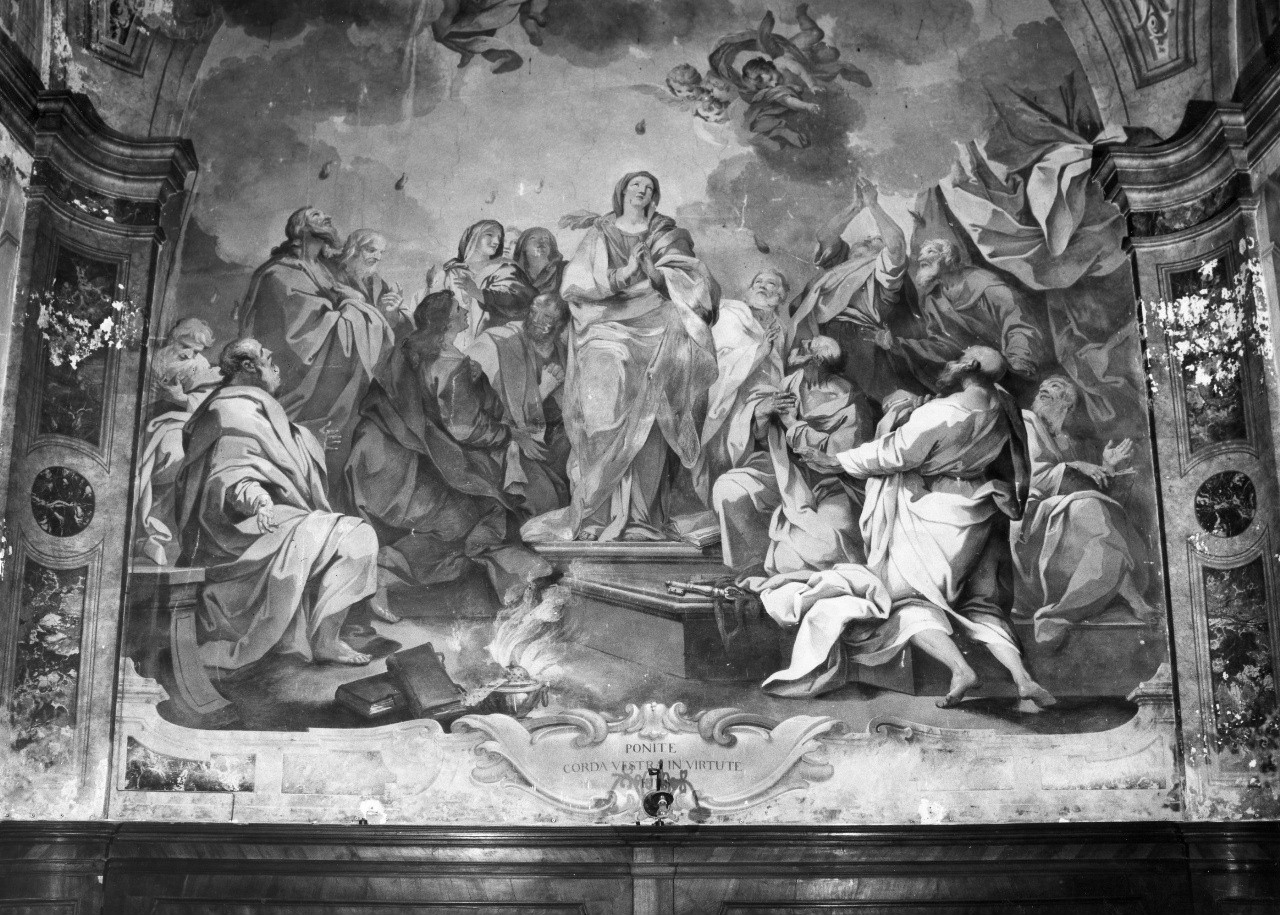 Pentecoste (dipinto, complesso decorativo) di Meucci Vincenzo (attribuito), Del Moro Giuseppe di Lorenzo (attribuito) (metà sec. XVIII)