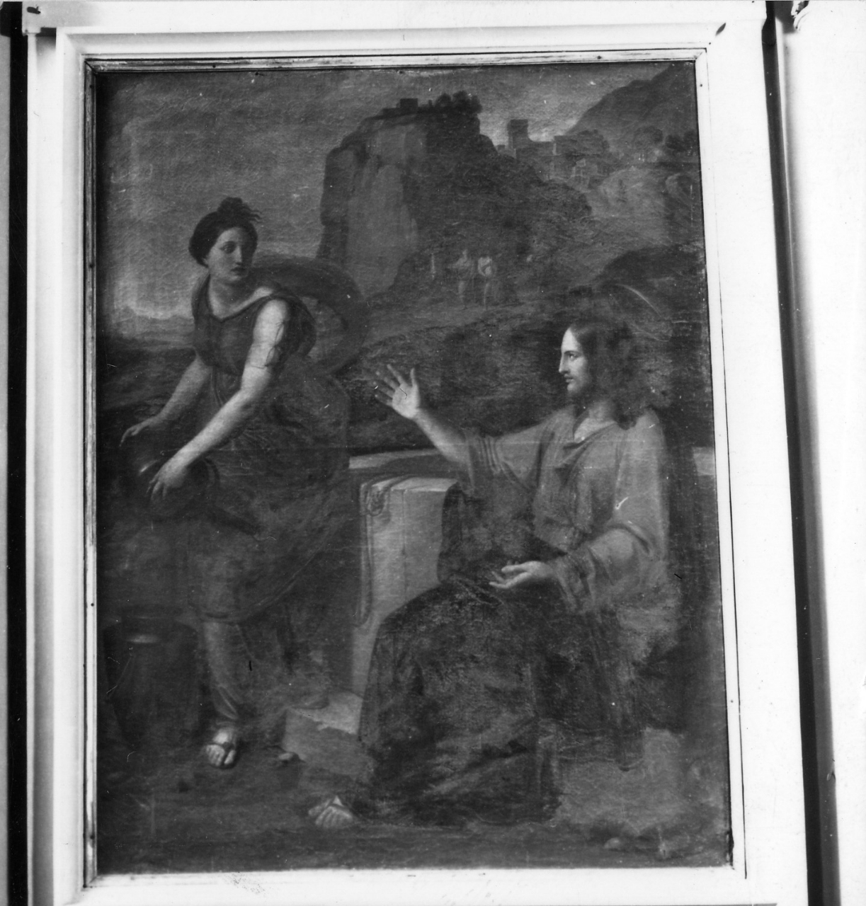 Cristo e la samaritana (dipinto) di Benvenuti Pietro (attribuito) (sec. XIX)
