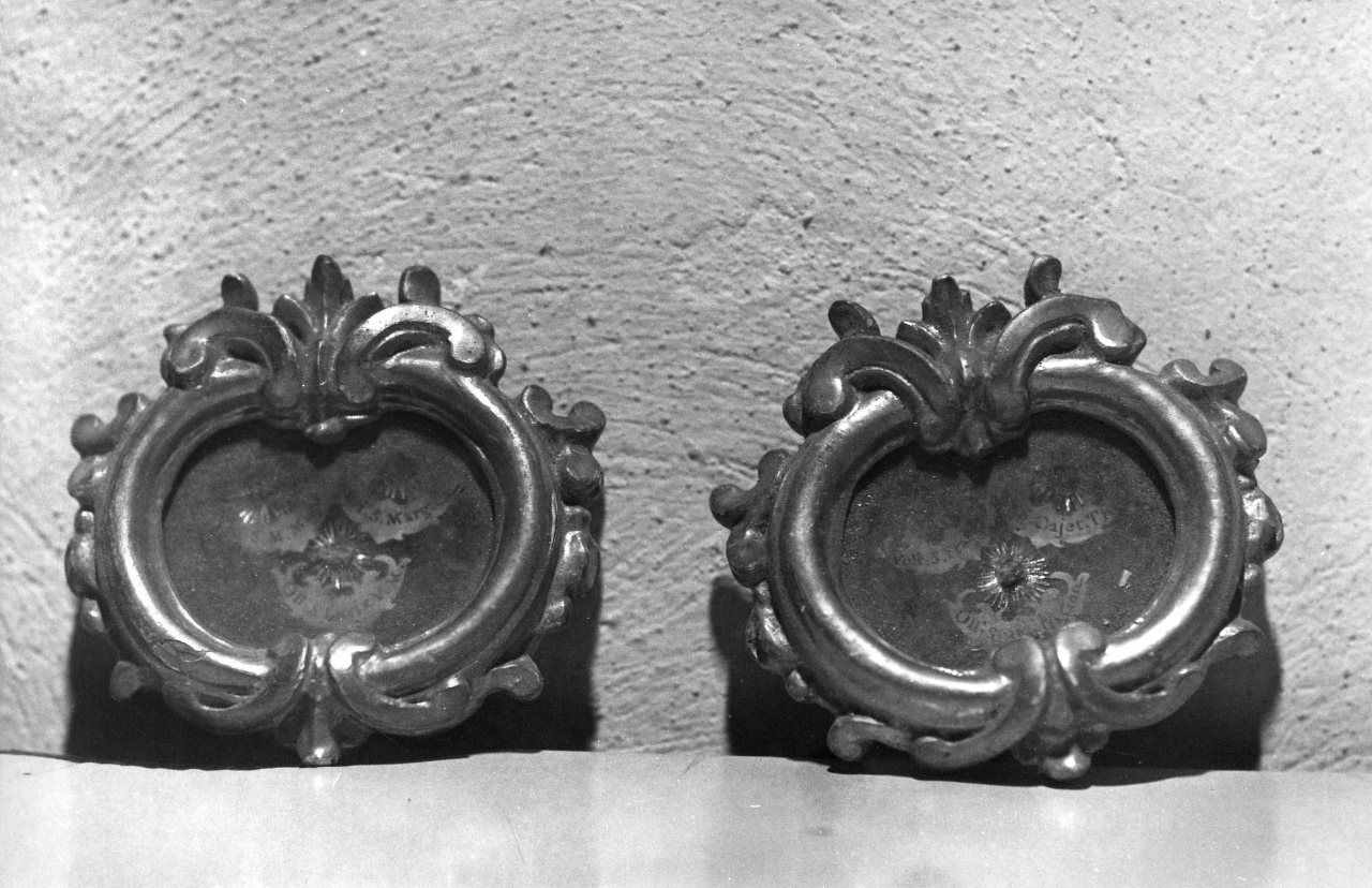 reliquiario, serie - bottega toscana (metà sec. XVIII)